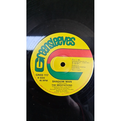 320 - 1983 Greensleeves Records 45 RPM vinyl, "Ease Up Fattie" and "Shadow Man" by The... 