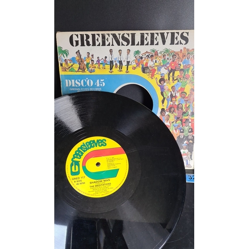 320 - 1983 Greensleeves Records 45 RPM vinyl, "Ease Up Fattie" and "Shadow Man" by The... 