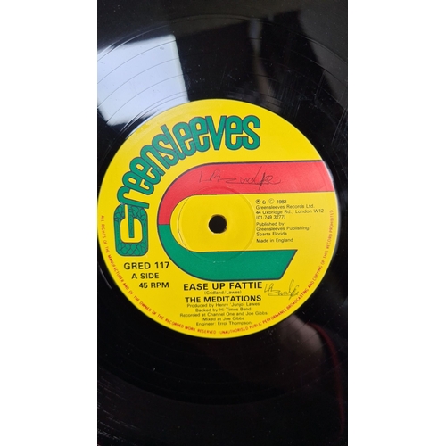 320 - 1983 Greensleeves Records 45 RPM vinyl, "Ease Up Fattie" and "Shadow Man" by The... 