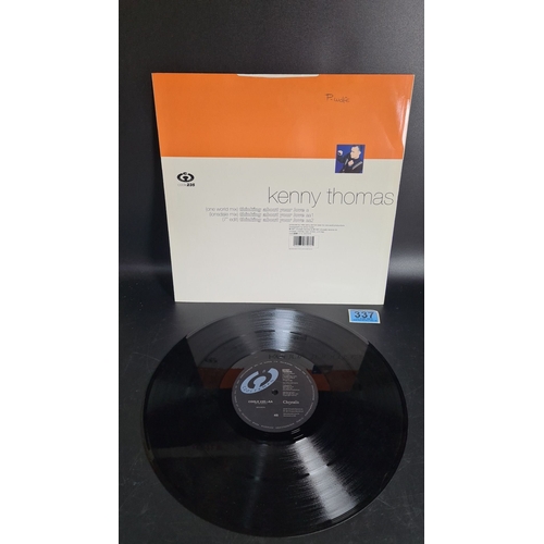 337 - Vinyl record "Thinking About Your Love" by Kenny Thomas, 1991. Includes mixes: One World, ... 