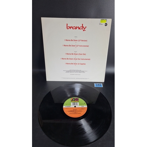 345 - Brandy "I Wanna Be Down" 12" vinyl single, released by Atlantic Records in 1994. Made... 