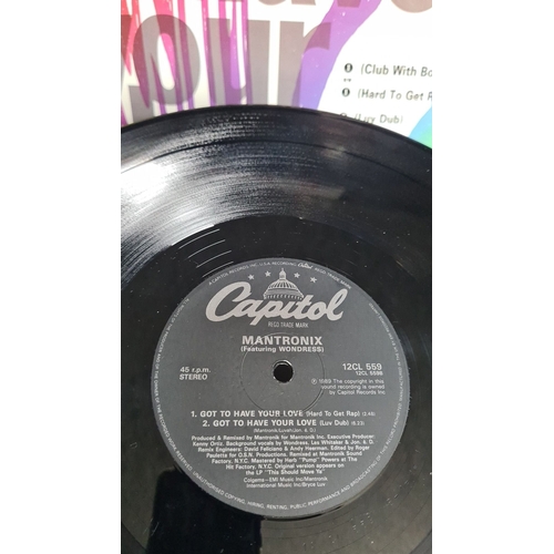 348 - Capitol Records 12" vinyl single by Mantronix featuring Wondress. Tracks: "Got To Have You... 