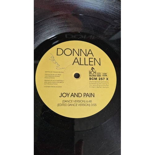 350 - Donna Allen "Joy and Pain" 12" vinyl single, BCM Records. Features dance, edited remi... 