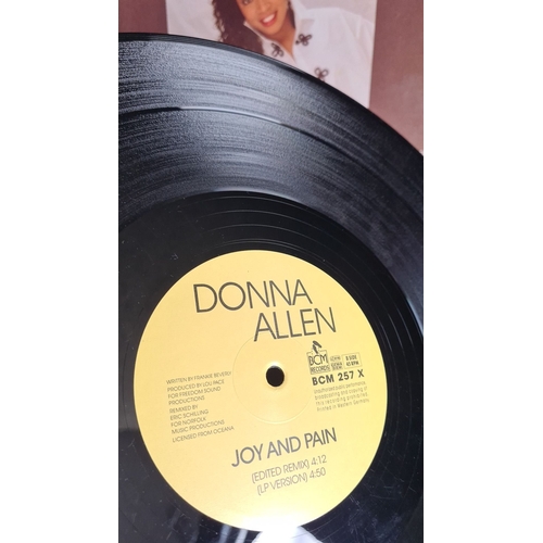 350 - Donna Allen "Joy and Pain" 12" vinyl single, BCM Records. Features dance, edited remi... 