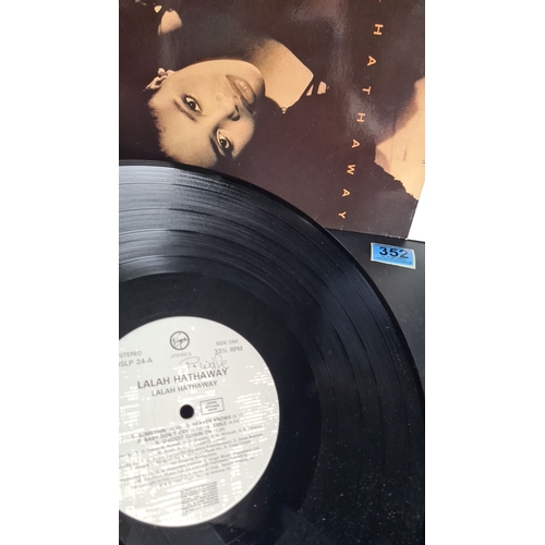 352 - Vinyl record, "Lalah Hathaway" album, released by Virgin Records, 1990. Includes tracks li... 