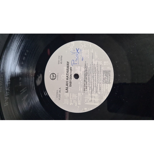 355 - Vinyl record featuring Lalah Hathaway's "Baby Don't Cry" and "Heaven Knows," 199... 