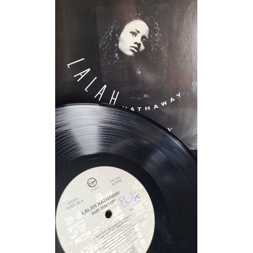 355 - Vinyl record featuring Lalah Hathaway's "Baby Don't Cry" and "Heaven Knows," 199... 