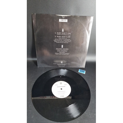 355 - Vinyl record featuring Lalah Hathaway's "Baby Don't Cry" and "Heaven Knows," 199... 