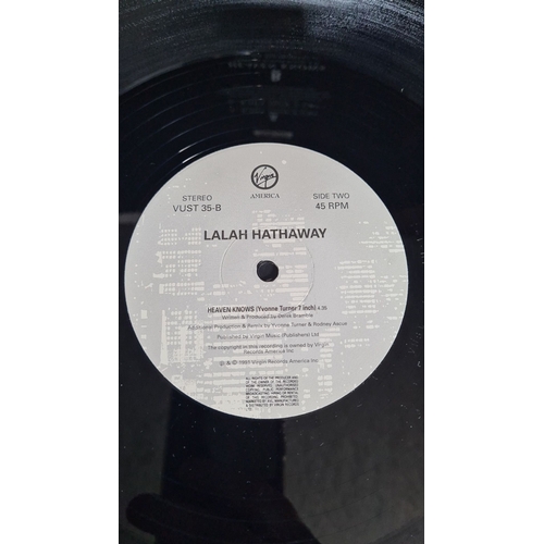 355 - Vinyl record featuring Lalah Hathaway's "Baby Don't Cry" and "Heaven Knows," 199... 