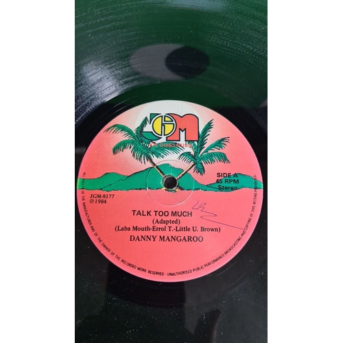 357 - 12- inch vinyl 'Talk too much' by Danny Mangaroo 1984 on Joe Gibbs Music label. 45 RPM, stereo. All ... 