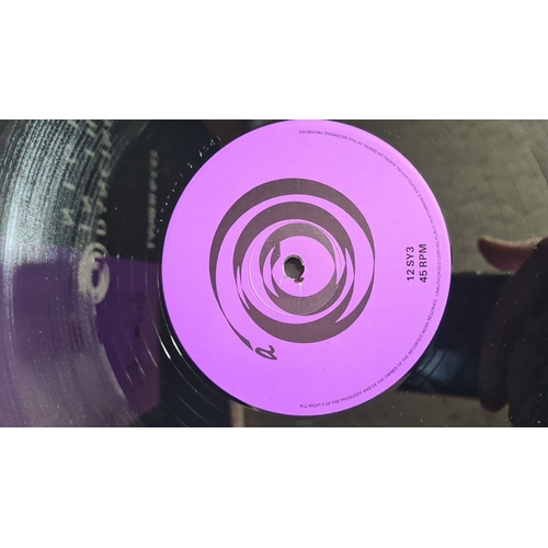 361 - Vinyl 12-inch record 'Dancing in the night' by Lanier & co, featuring a distinctive purple sleeve an... 