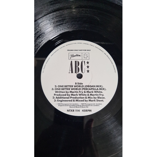 376 - Vinyl record promotional copy of "One Better World" by ABC, 1989. Neutron label, NTXR 114,... 