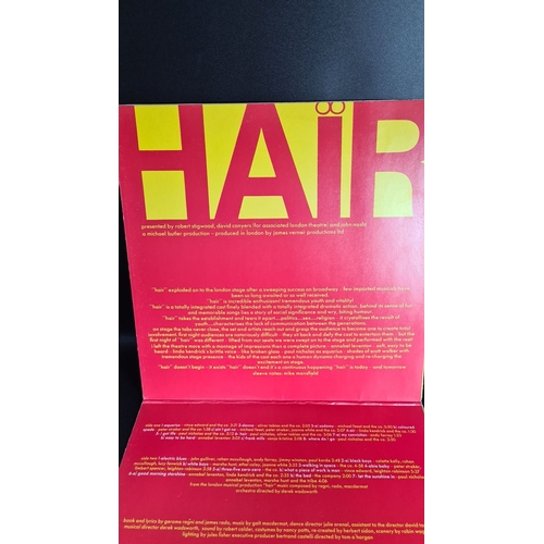 386 - 1968 Polydor stereo vinyl record of the musical "Hair." Made in England, featuring vibrant... 