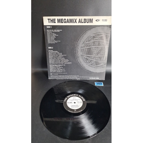 389 - The Megamix Album vinyl record. Side 1 features "Ska'd For Life" by Alan Coulthard. Side 2... 