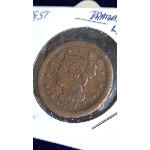 406 - 1851 U.S. Braided Hair Large Cent