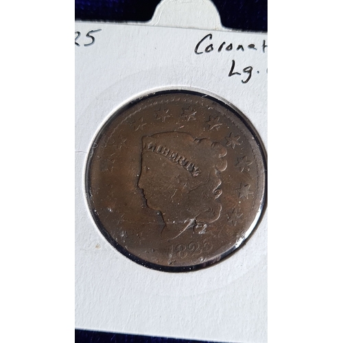 408 - 1825 Coronet Head Large Cent - Key late low mintage