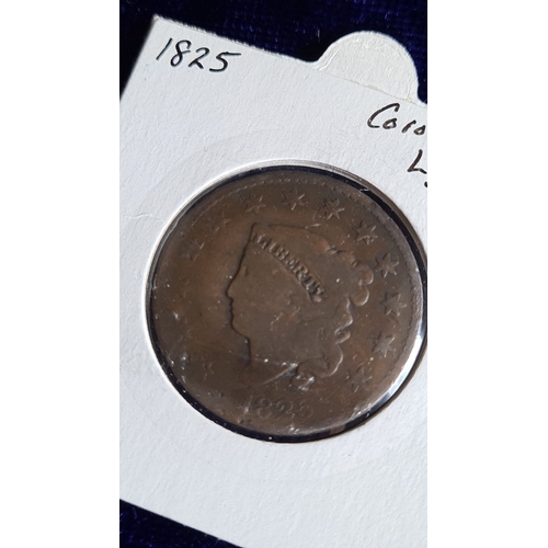 408 - 1825 Coronet Head Large Cent - Key late low mintage