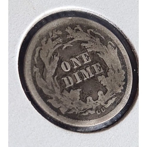 418 - 1877-CC (CarsonCity) Seated Liberty Dime