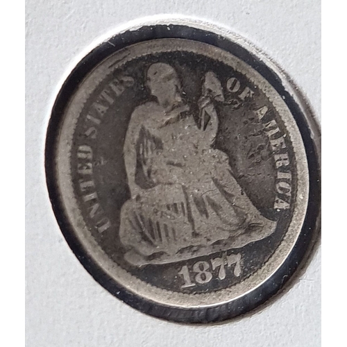 418 - 1877-CC (CarsonCity) Seated Liberty Dime