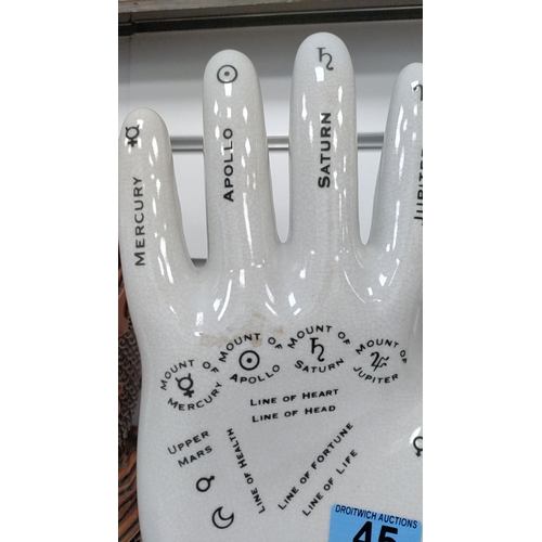 45 - Large Palmistry hand statue