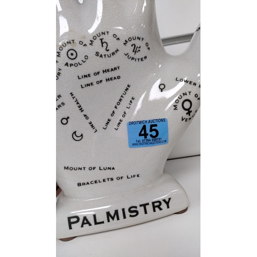 45 - Large Palmistry hand statue