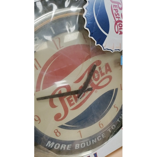 60 - Pepsi cola wall clock in original box