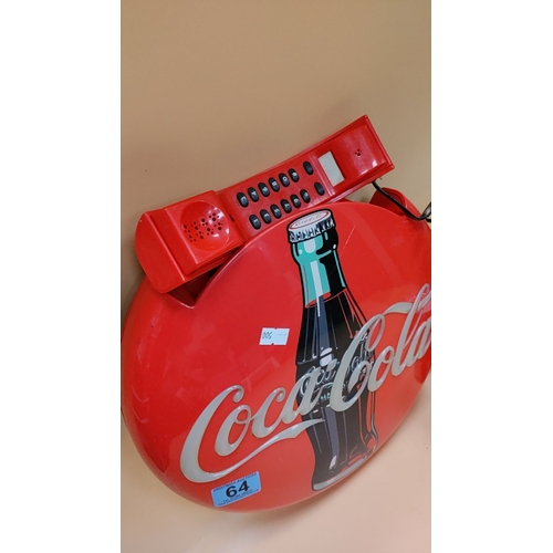 64 - Coca Cola wall mounted vintage house phone