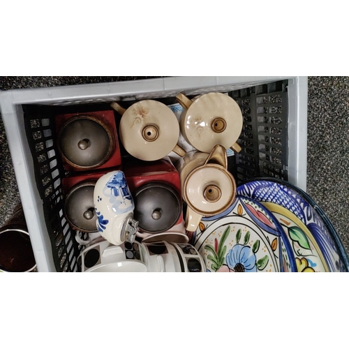 83 - Joblot of ceramics including plates, pots and table lighter