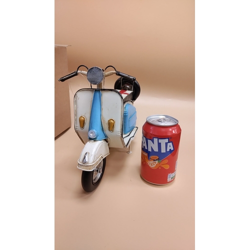 91 - Model tinplate moped boxed