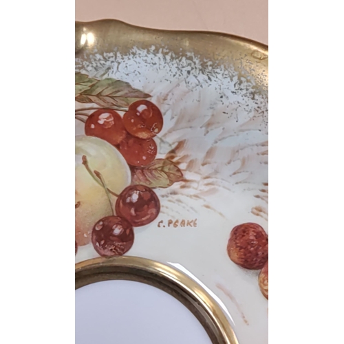 152 - Signed Hammersley Golden Fruits Set Of Six Cups and Saucers also includes six side plates