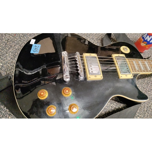 245 - Aria Pro II LS-500 Les Paul Standart 1980 Black Japan made guitar