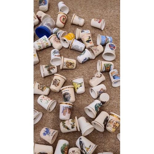 435 - Collection of over 170 various decorative vintage thimbles