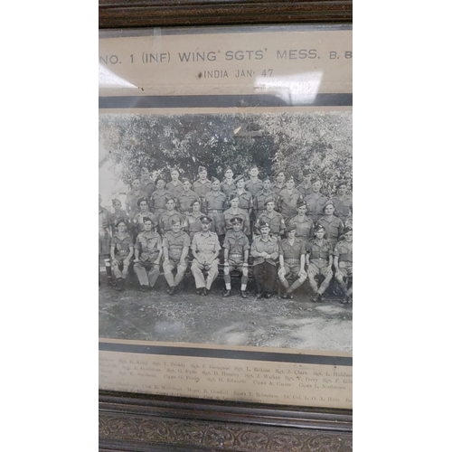 442 - British Indian Soldiers Military photograph framed of No 1 Infantry