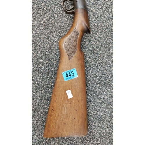 443 - Antique air rifle thought to be Lincoln Jeffries or BSA and short barreled ladies version.