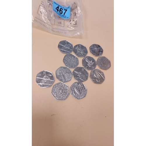 467 - Collectible 50p coins approx £6 value