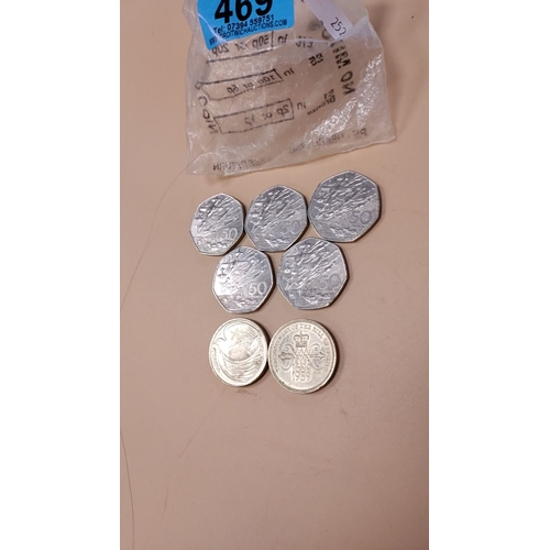 469 - £6.50 in collectible two pound and 50p coins. including 5x 1994 D-day 50ps