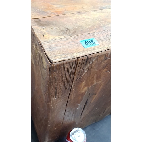 498 - Wooden cube ideal as stool or a side table