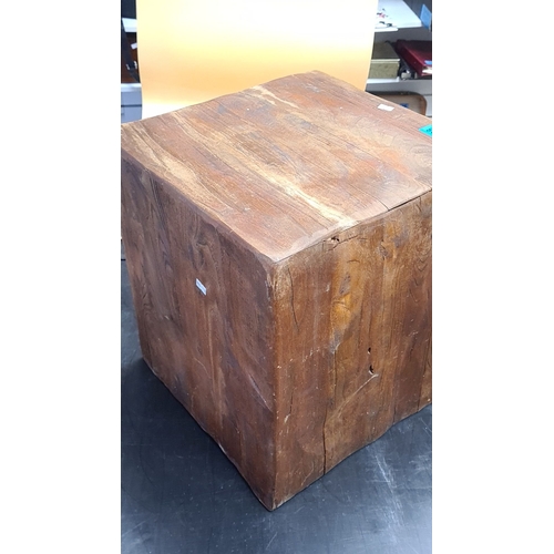 498 - Wooden cube ideal as stool or a side table