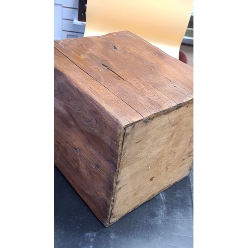 498 - Wooden cube ideal as stool or a side table