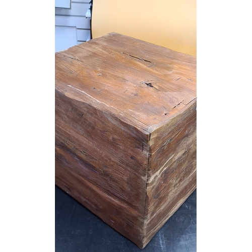 498 - Wooden cube ideal as stool or a side table