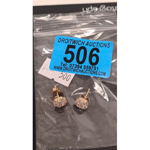 506 - Stirling silver studs gold plated