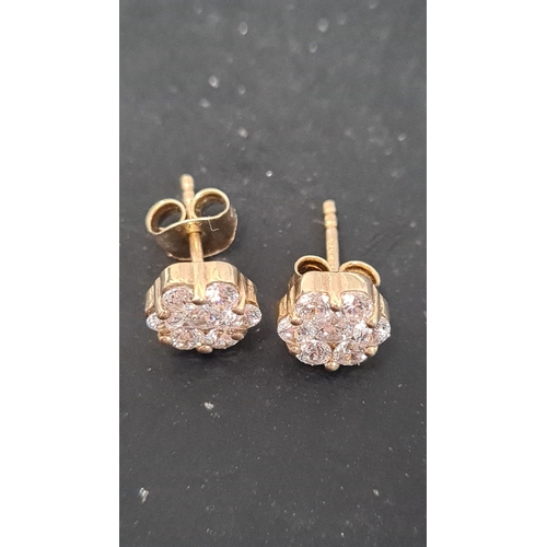 506 - Stirling silver studs gold plated