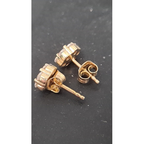 506 - Stirling silver studs gold plated