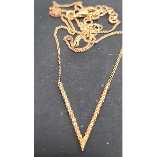 511 - 925 silver gold plated 36cm necklace