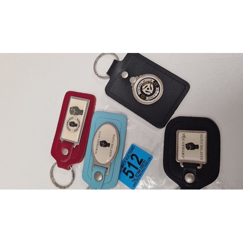 512 - 4 Northern Soul key ring fobs new