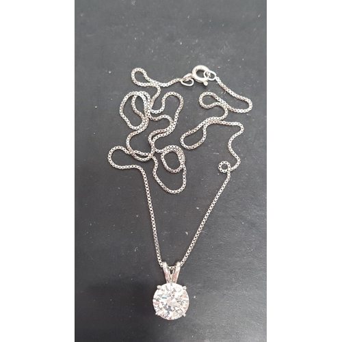 517 - 925 silver 44cm necklace with pendant