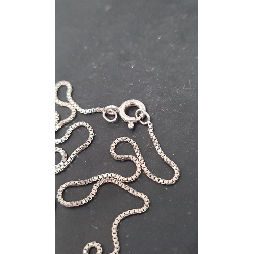 517 - 925 silver 44cm necklace with pendant