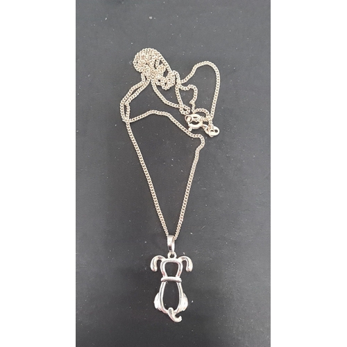 519 - 925 silver 46cm necklace with pendant