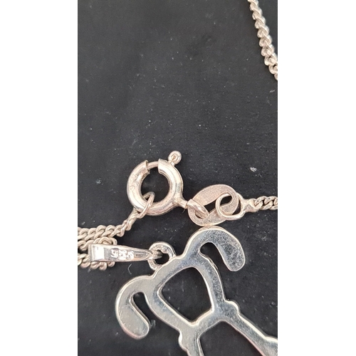 519 - 925 silver 46cm necklace with pendant