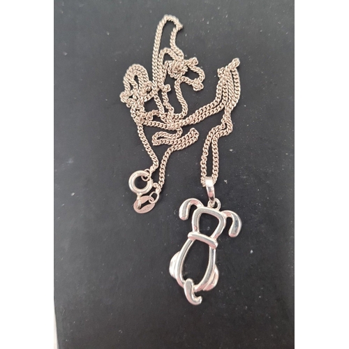 519 - 925 silver 46cm necklace with pendant